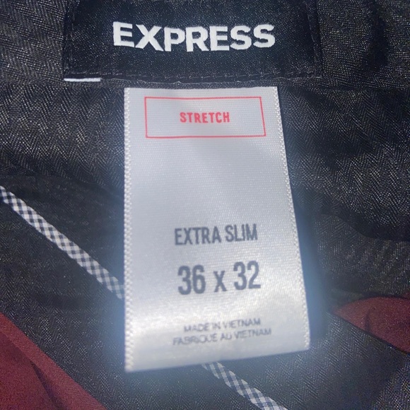 Maroon stretch extra slim dress pants by express - Picture 2 of 5